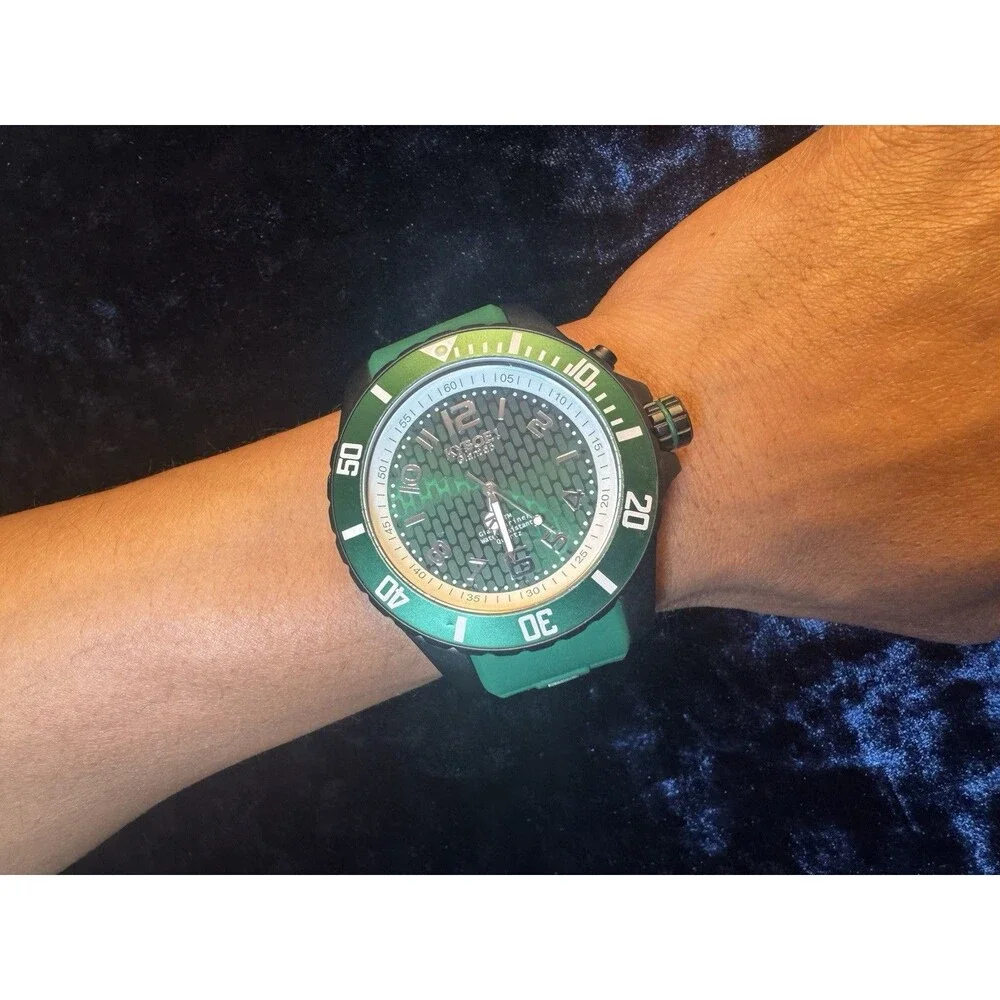 KYBOE! Giant Mariner 55MM Aquamarine Water Resistance Quartz Watch rubber GREEN